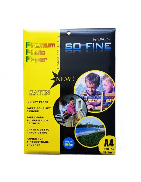 Papel Fotográfico T/Carta Semimatte 200g 20 Uds