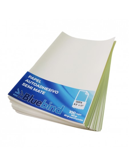 Papel Autoadhesivo Semimate Carta 100 Uds tamaño Carta