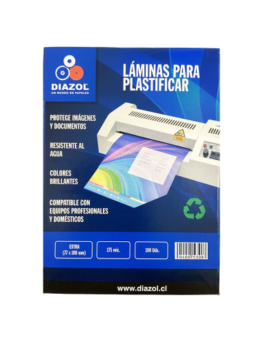 Láminas para Termolaminar T/Extra (7,7 x 10,8cm) 175mic 100 Uds