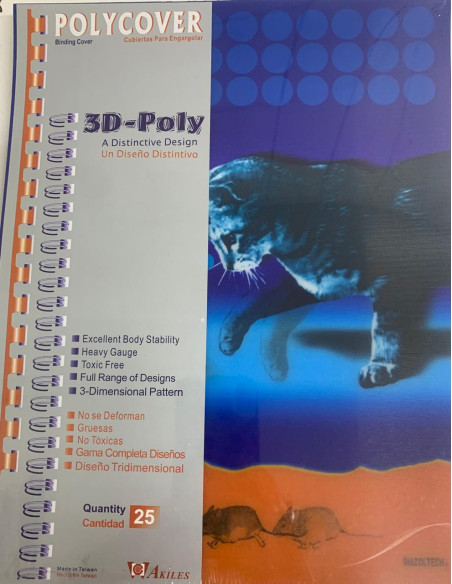Micas 3D T/Carta diseños 0.50mm de 25und