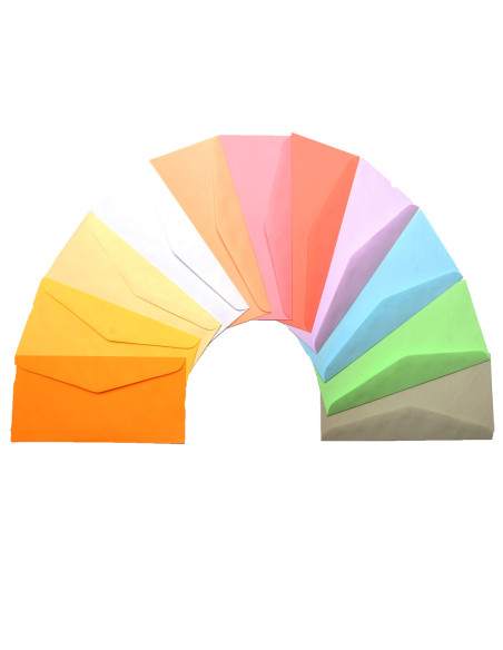 Sobres de Colores tamaño Carta Spectra 10x23 cm 100 Uds para imprimir